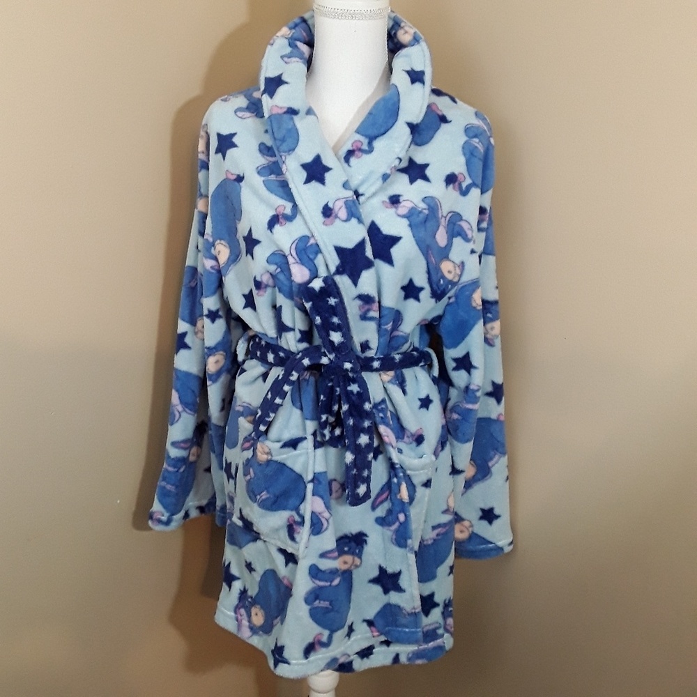 Disney Eeyore blue bathrobe size XL 16 18